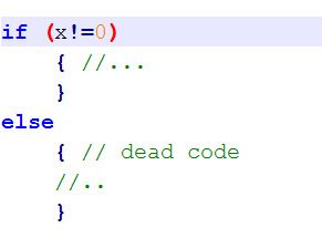 死代码的简单示例