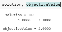 [1 1]， objective - value = 2
