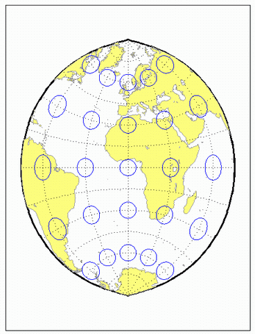 世界地图使用多圆锥投影