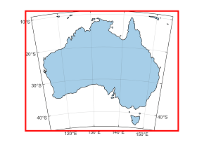 澳大利亚的地图在地图制图的布局