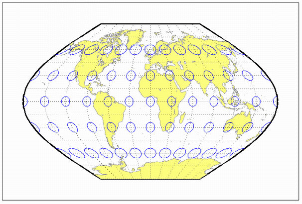 世界地图使用温克尔1投影