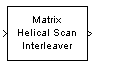 Matrix Helical Scan Interleaver block