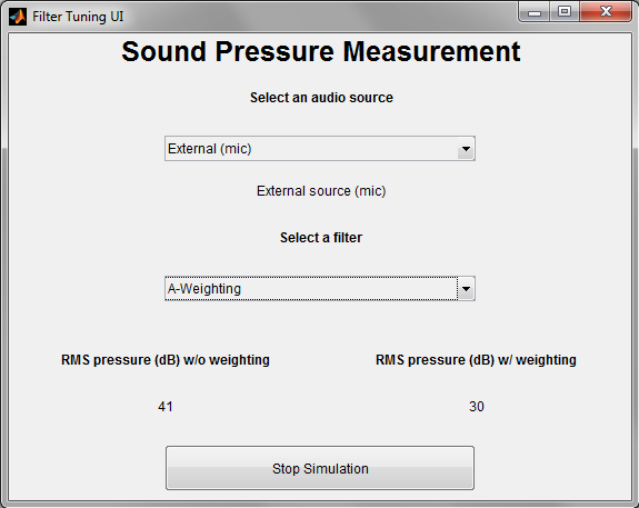 声压测量使用加权滤波器