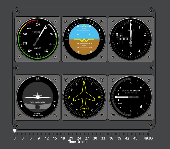 使用飞行仪器和飞行动画显示飞行轨迹数据
