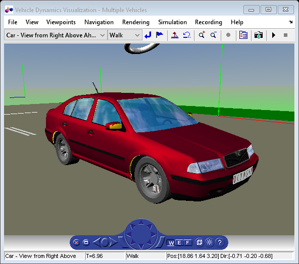 Vehicle Dynamics Visualization - Simulation of Multiple Objects
