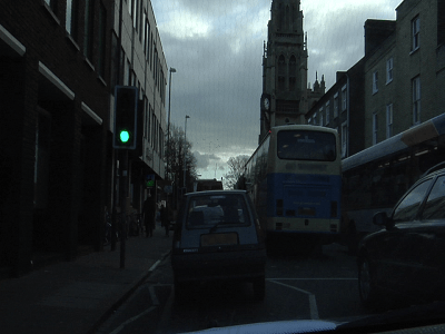 街景的RGB图像，车辆和行人